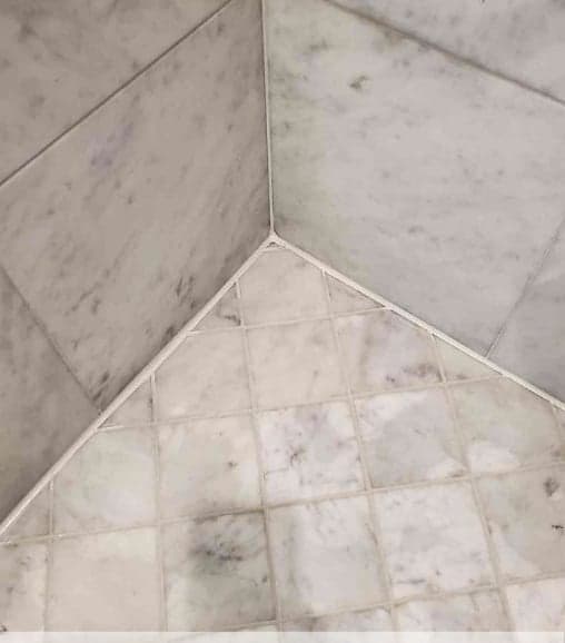 Le même angle détartré, joints redevenus nets